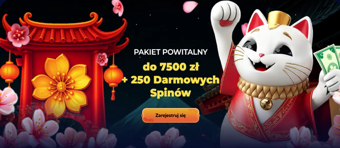 ManekiSpin Casino Baner z bonusami dla Polski 2026